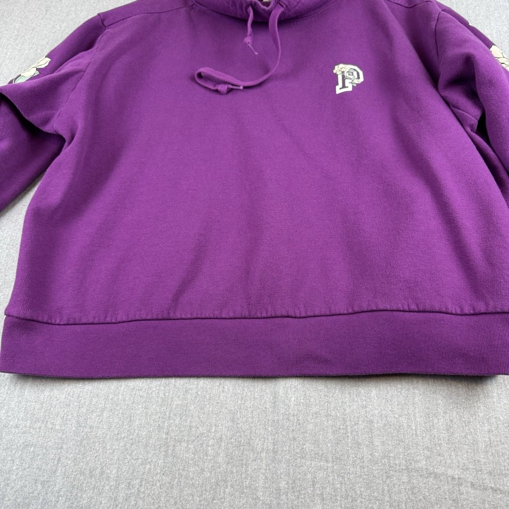 Pink Victorias Secret Fleece Lined Sweater Womens XL Violet Flower Sleeves - Picture 16 of 16